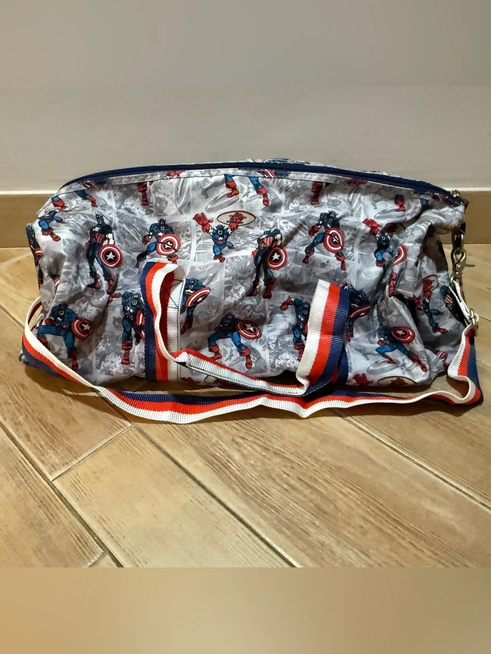 Marvel x Pottery Barn KidsCaptain America Comic Print Travel Duffle Bag